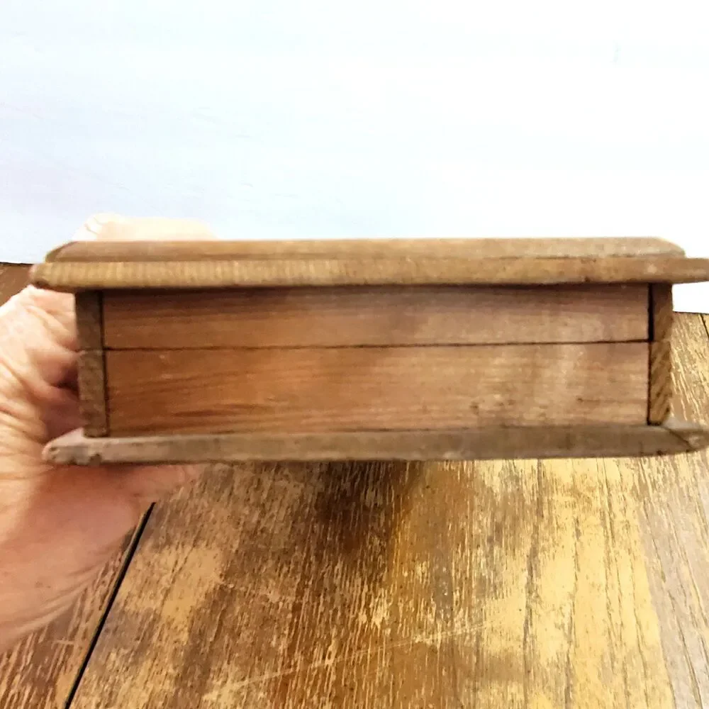 Vintage Johnston's Candies Wooden Chocolate Box Antique Advertising Decor